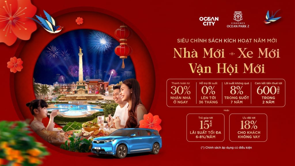 Chính sách vay vốn ngân hàng tại dự án Vinhomes Ocean Park