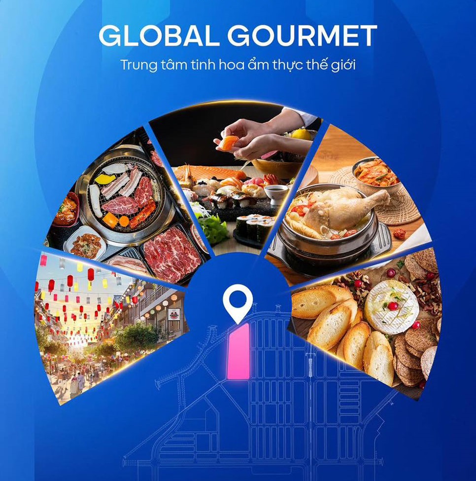 Trung tâm ẩm thực Global Gourmet nằm tại phân khu tinh hoa.