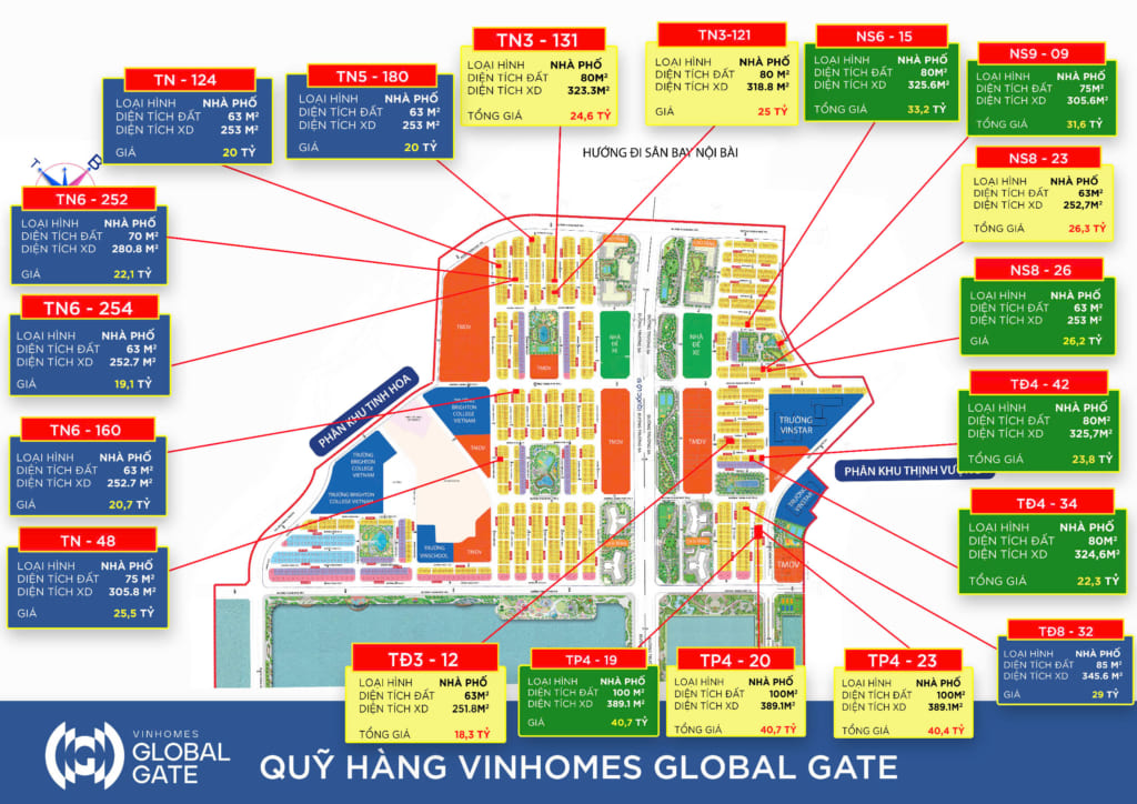 bảng hàng biệt thự vinhomes cổ loa global gate